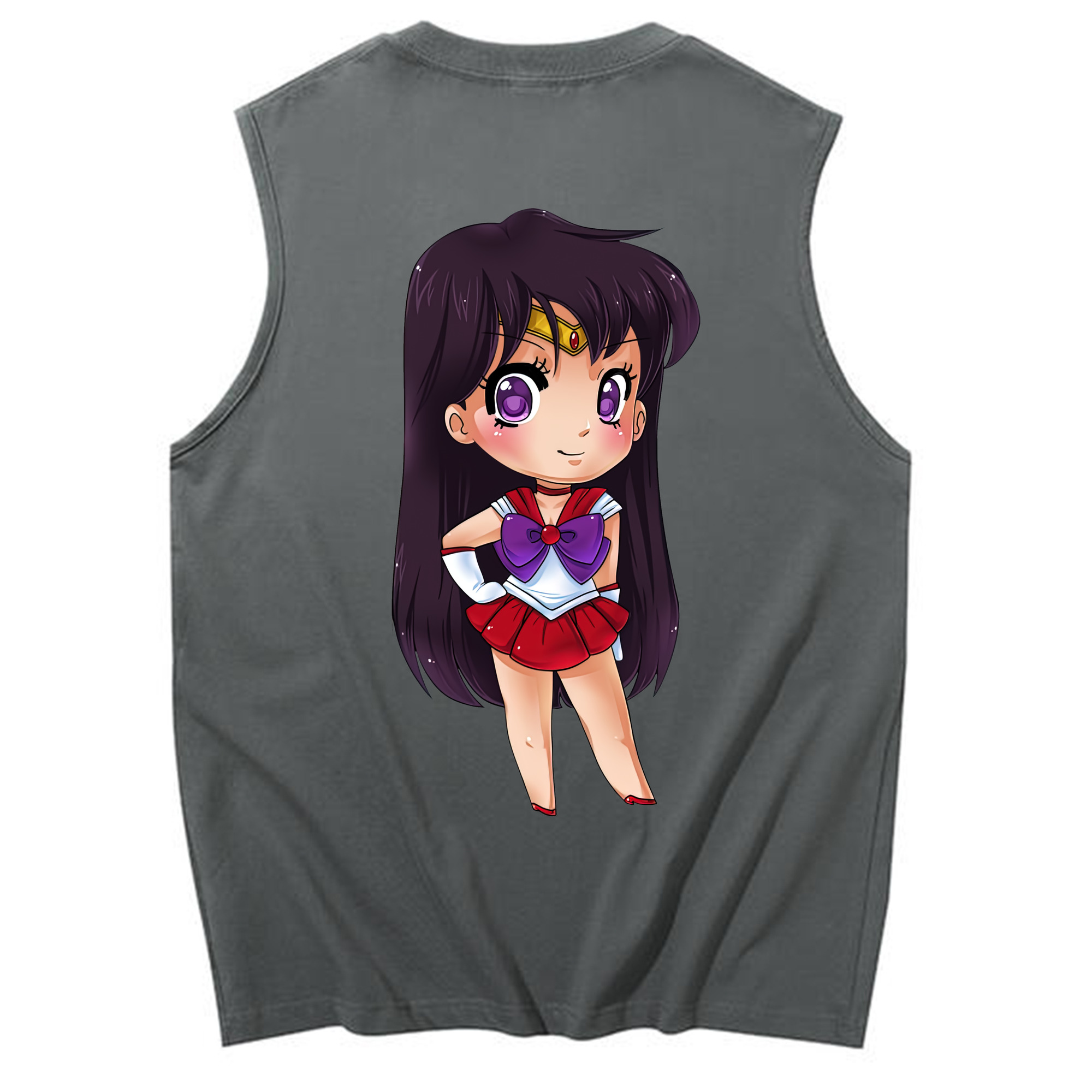 （画像用） 美少女戦士セーラームーン 火野レイ ひの レイ Sailor Moon Hino Rei （セーラーマーズ,Sailor Mars） コットン100％タンクトップ（背面プリント）